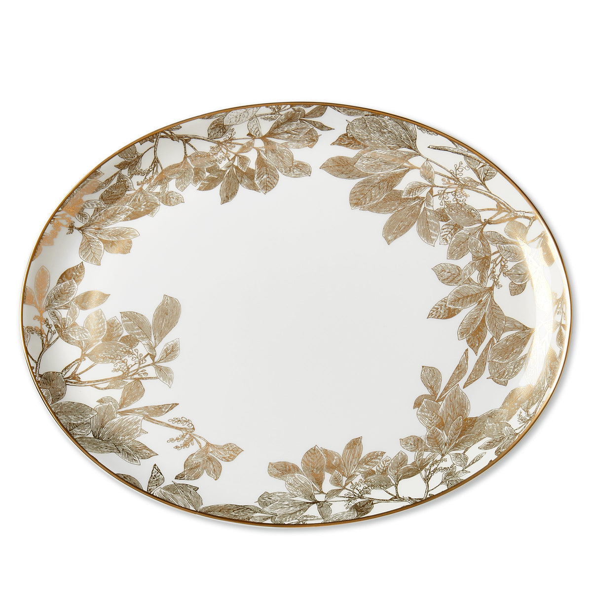 Arbor Large Coupe Oval Platter Gold