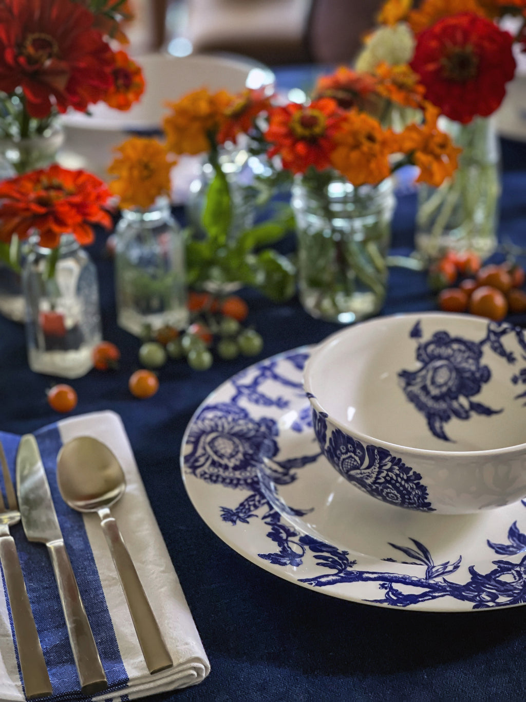 Arcadia Place Setting Blue, Set of 4