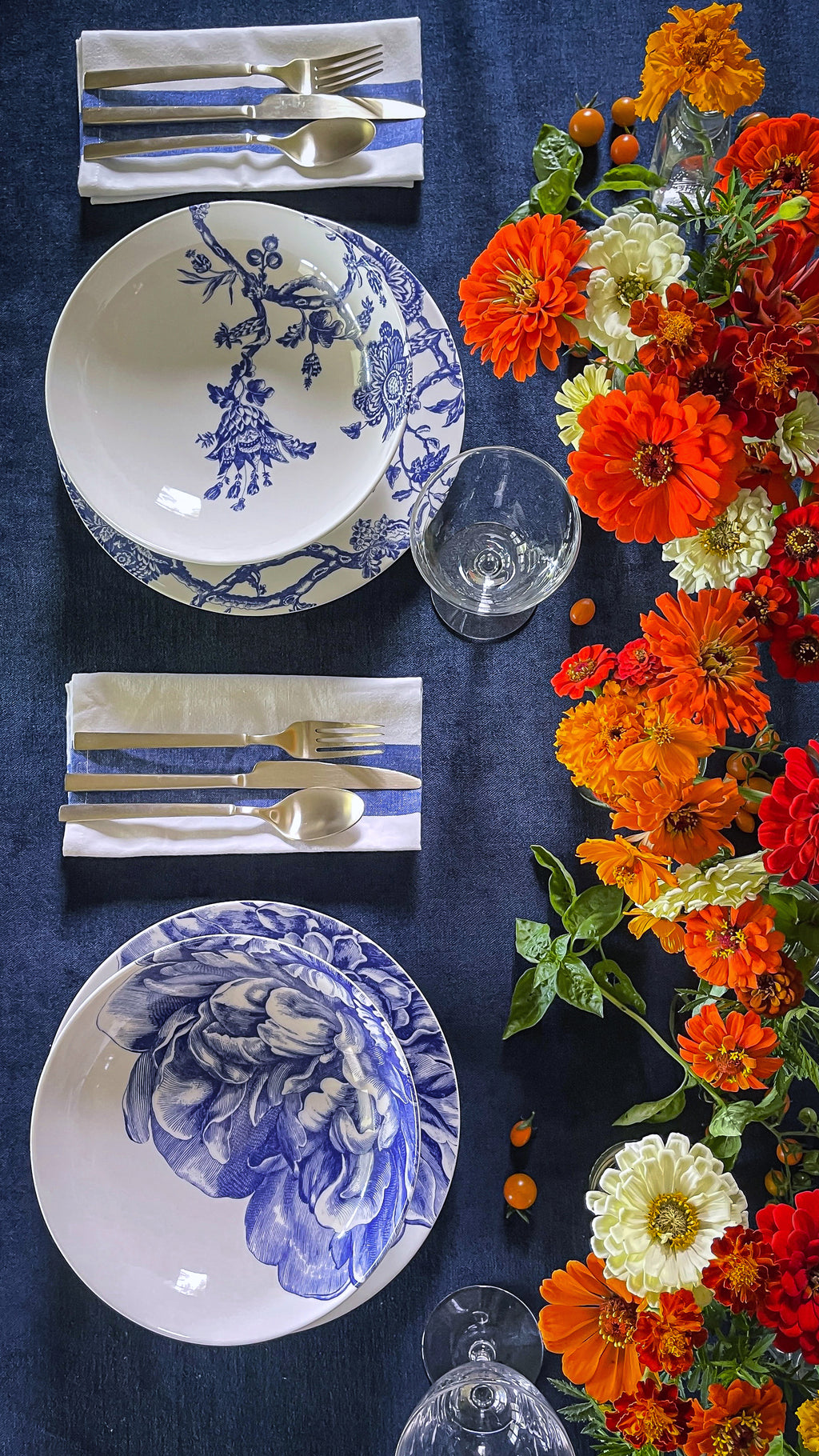 Arcadia Place Setting Blue, Set of 4