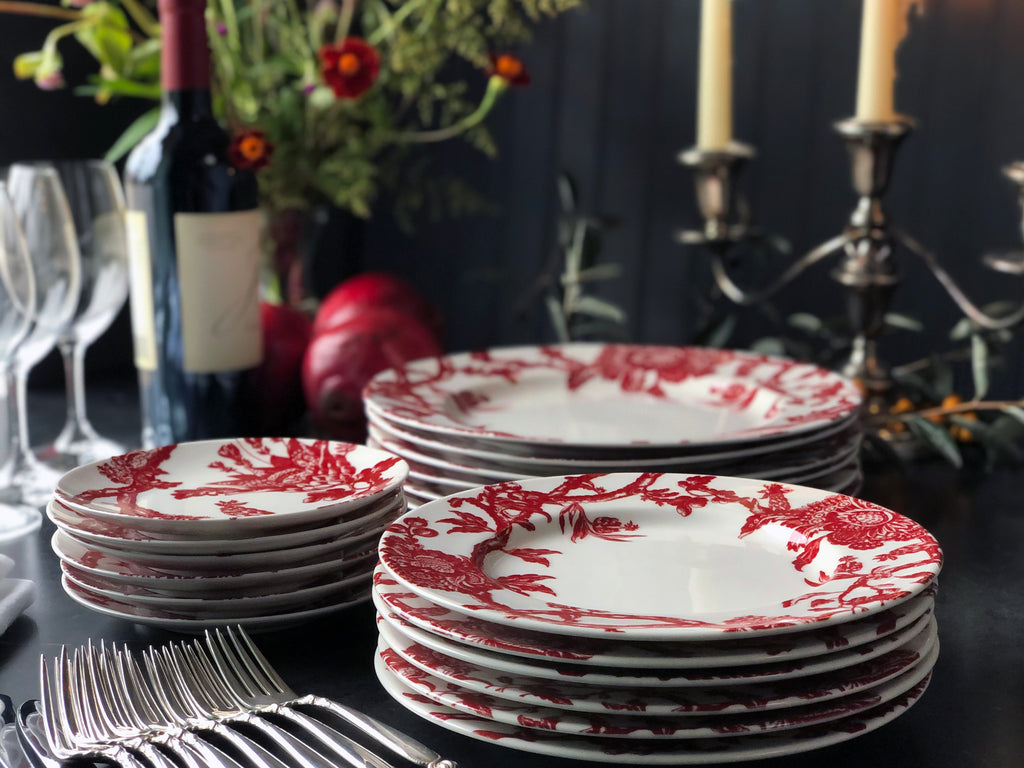 Arcadia Crimson Place Setting, Set of 4