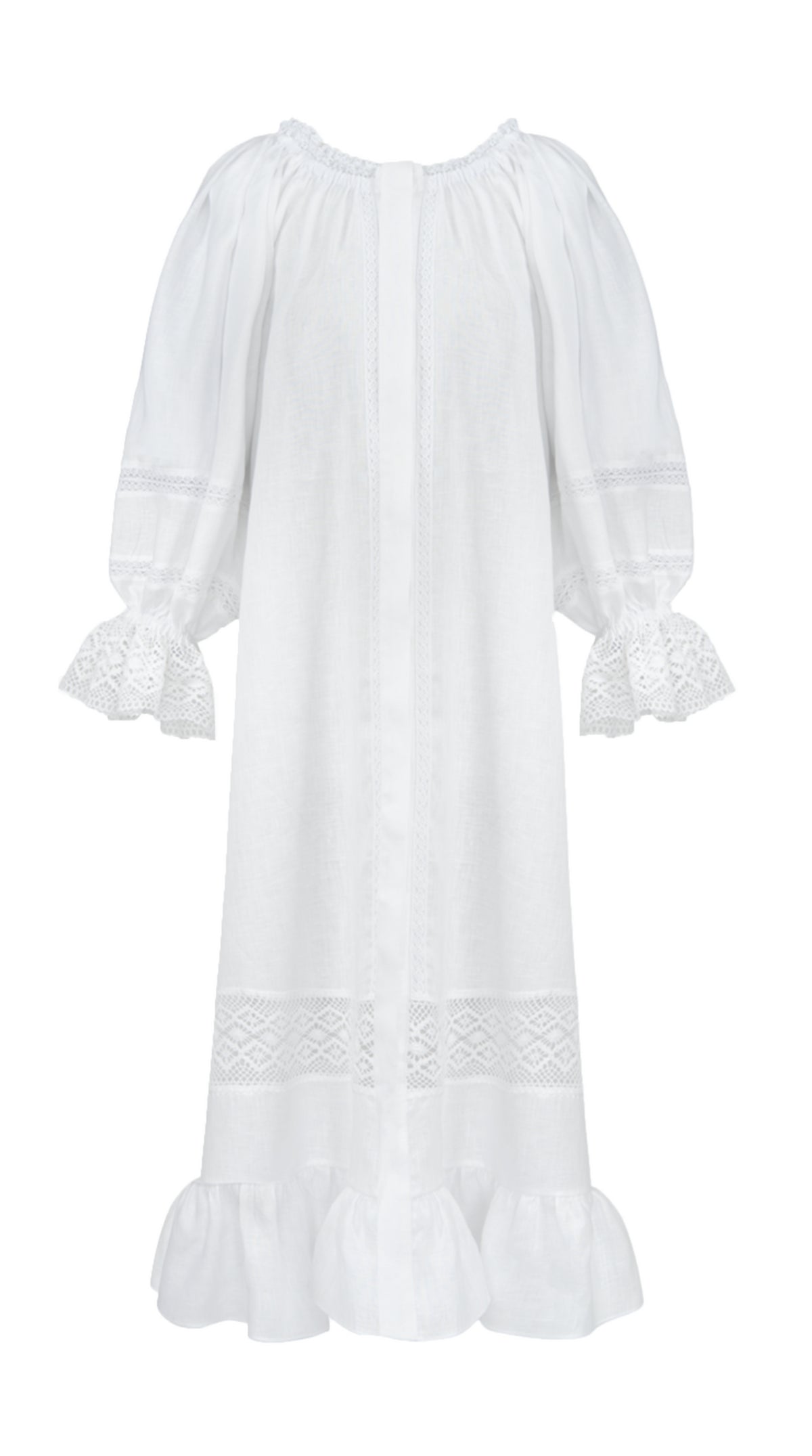 Paloma Linen Dress in White