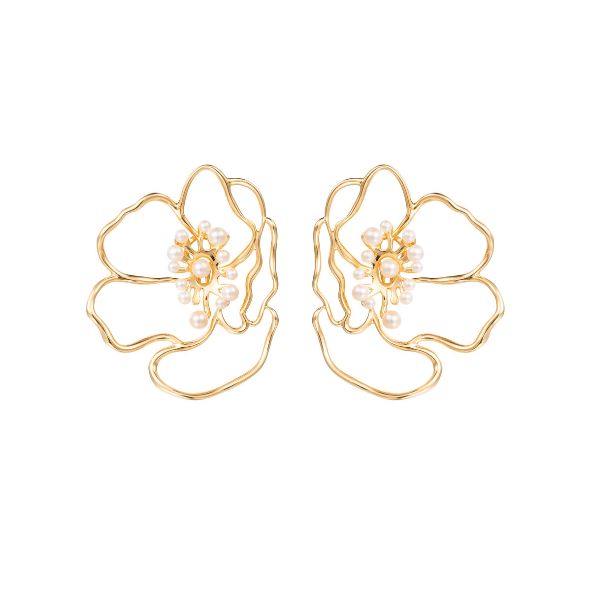 Pearl Anemone Earrings