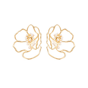 Pearl Anemone Earrings