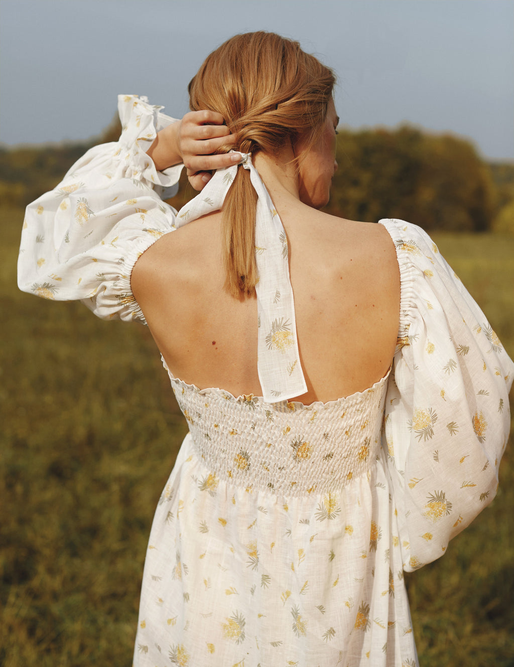 Atlanta Linen Dress In Mimosa