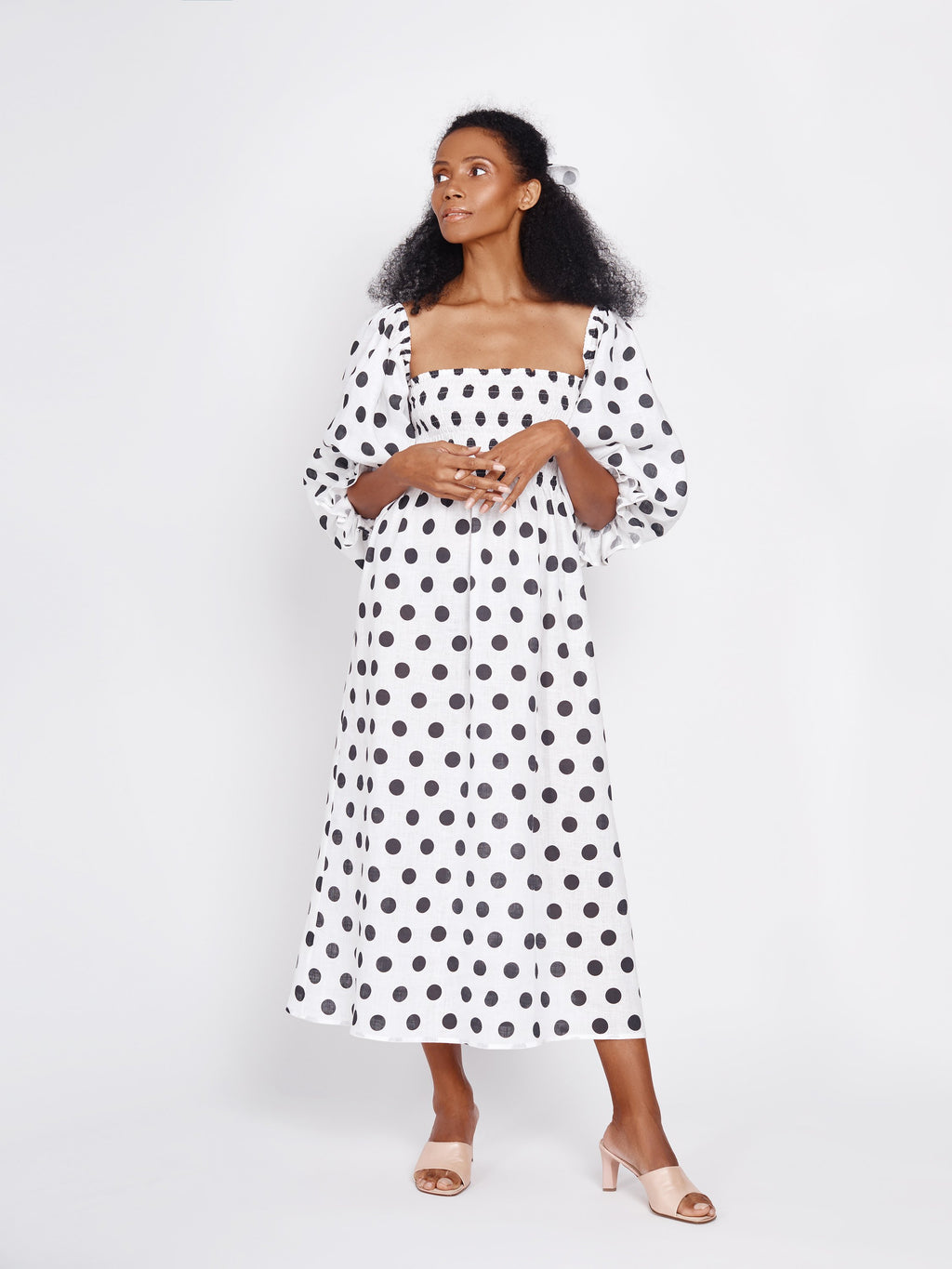line and dot ottoman dress Line & Dot Ottoman Dress in Latte