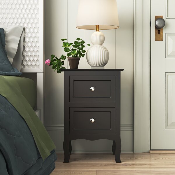 Andover Mills Wood Nightstand (Set of 2)