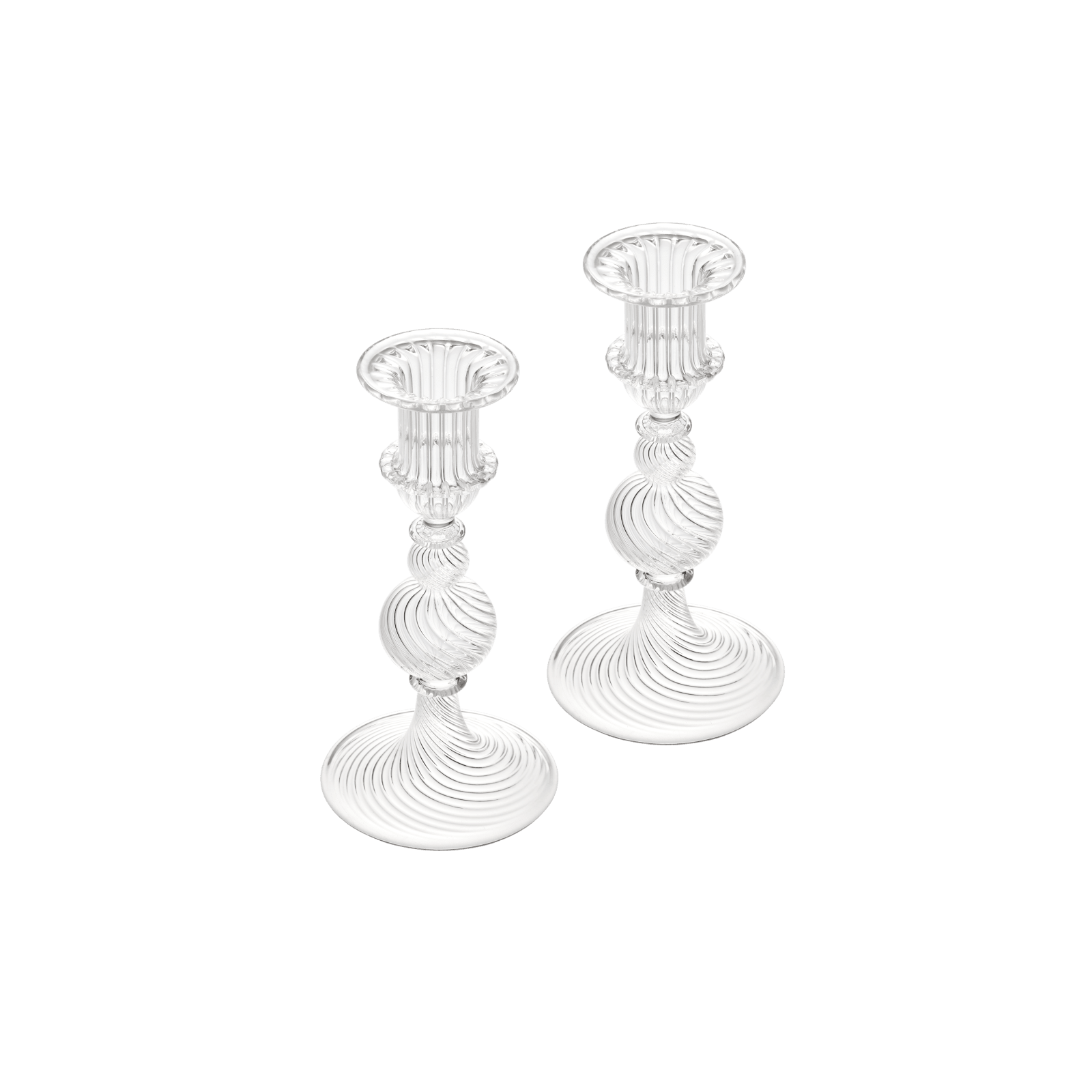Blown Glass Small Candlestick Set Tourbillon