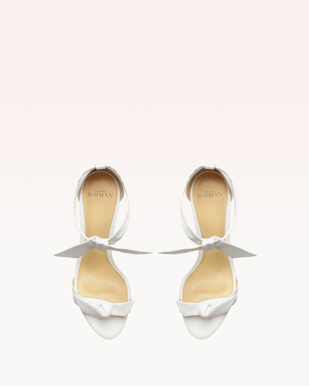 Clarita Block 90 in White Leather