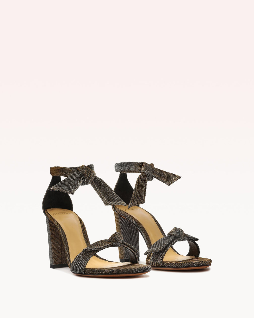 Clarita Block 90 in Black Leather