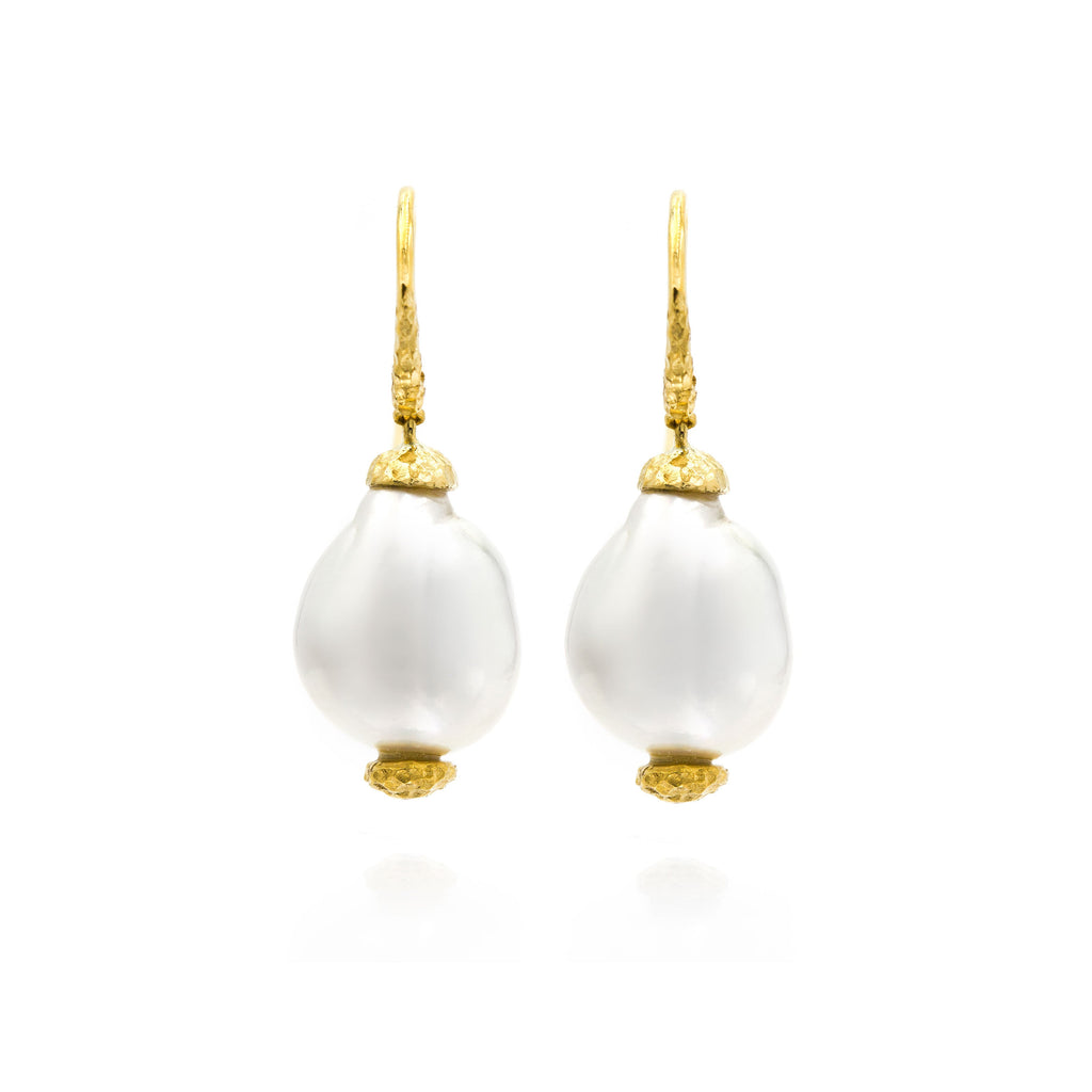 Baroque Pearl Nesting Gem Earrings