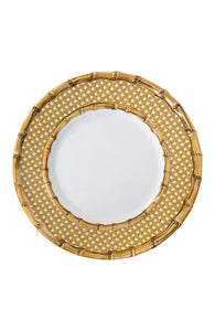 Bamboo Caning Melamine Dinner Plate