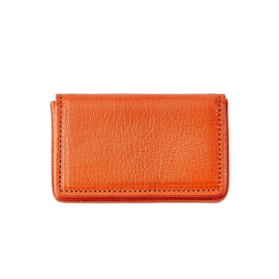 Hard Business Card Case in Goatskin Leather