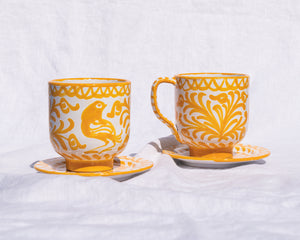 Casa Amarilla Mug with Hand-painted Designs