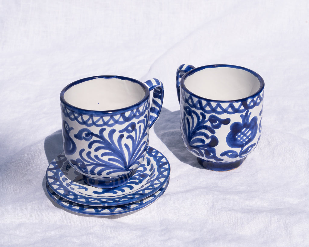 Casa Azul Mug with Hand-painted Designs