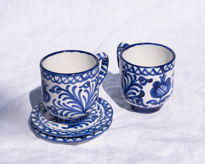 Casa Azul Mug with Hand-painted Designs