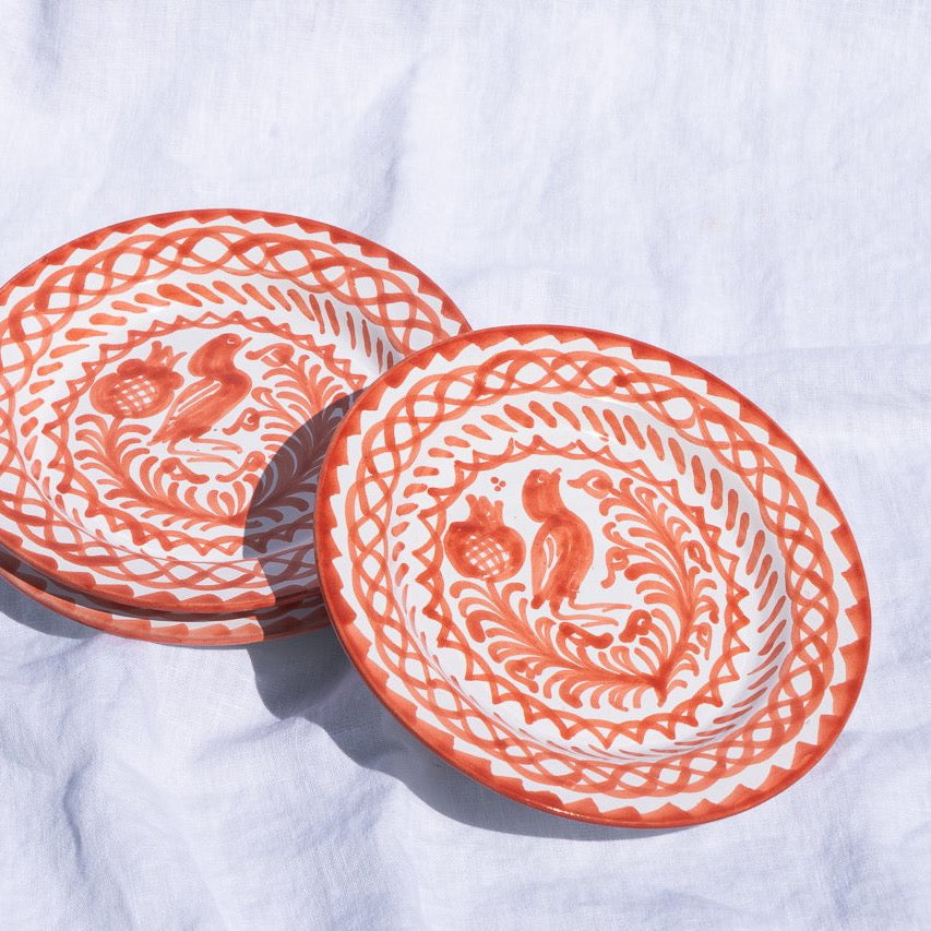 Casa Coral Salad Plate with Traditional Designs