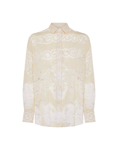 Nova Raschel Shirt in Beige / White Lace