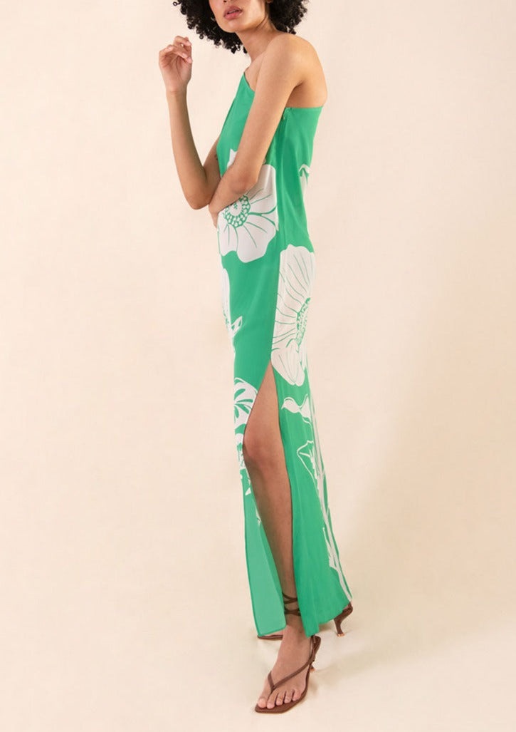 Lani Crepe Maxi Dress in Green