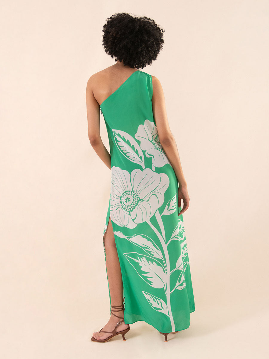 Lani Crepe Maxi Dress in Green