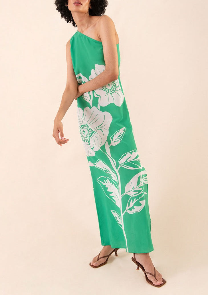 Lani Crepe Maxi Dress in Green