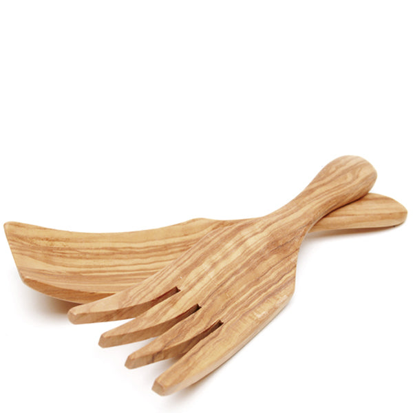 Olive Wood Spaghetti Servers