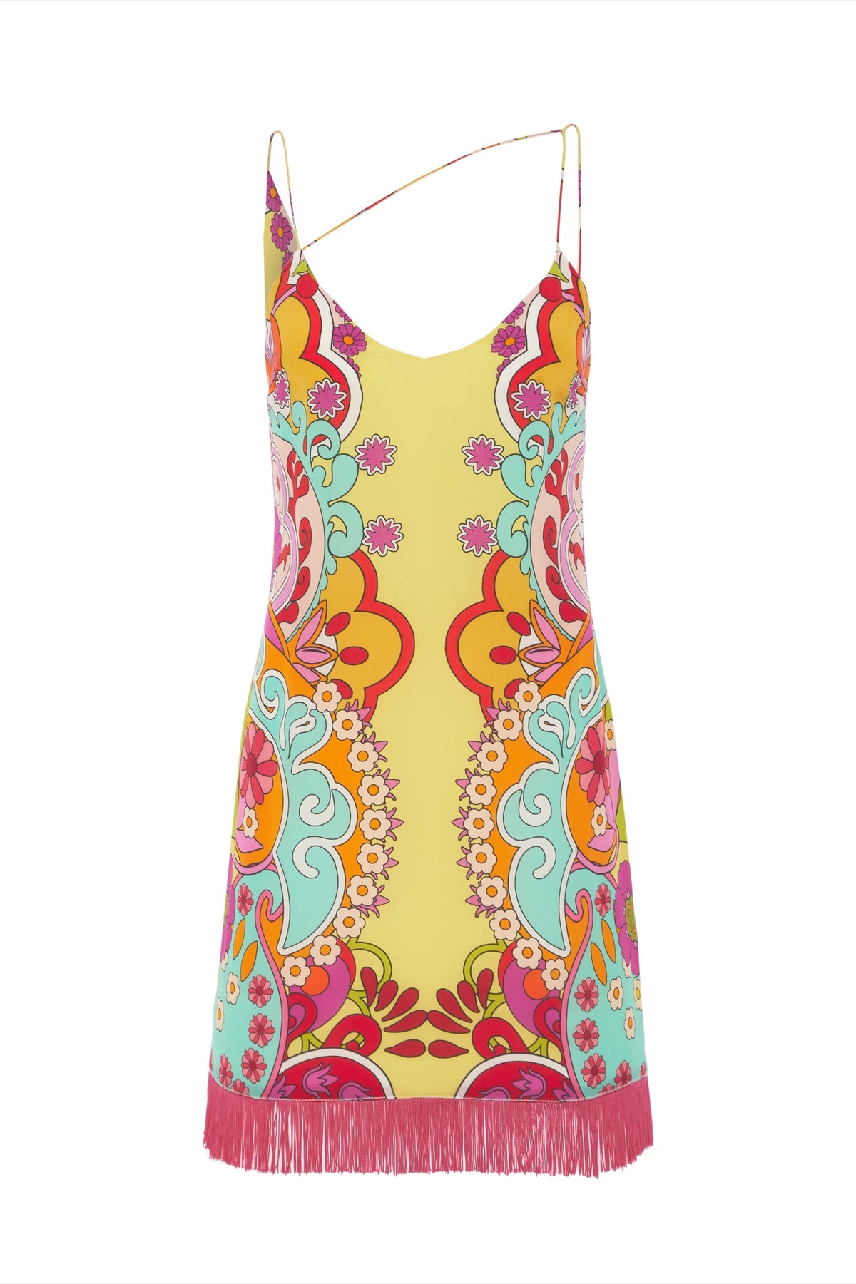 Bebe Crepe Mini Dress in Unicorn Yellow