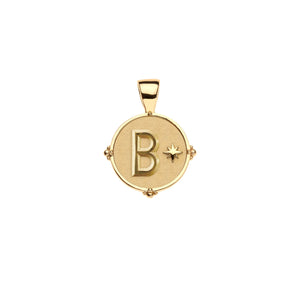 JW Letter Coin Pendant Necklace