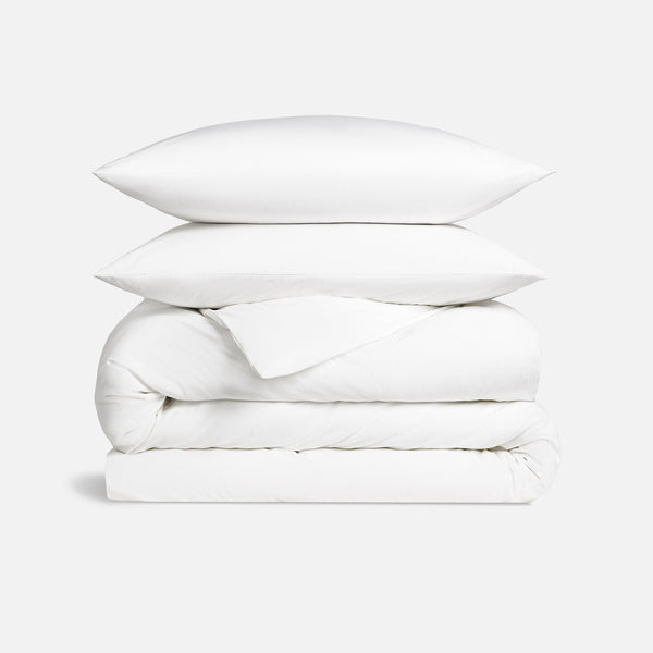 Classic Percale Duvet Set, White