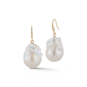 14K Gold Baroque Pearl Drops