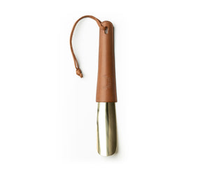 Brass-Tipped Shoehorn No. 239 | Chestnut Leather