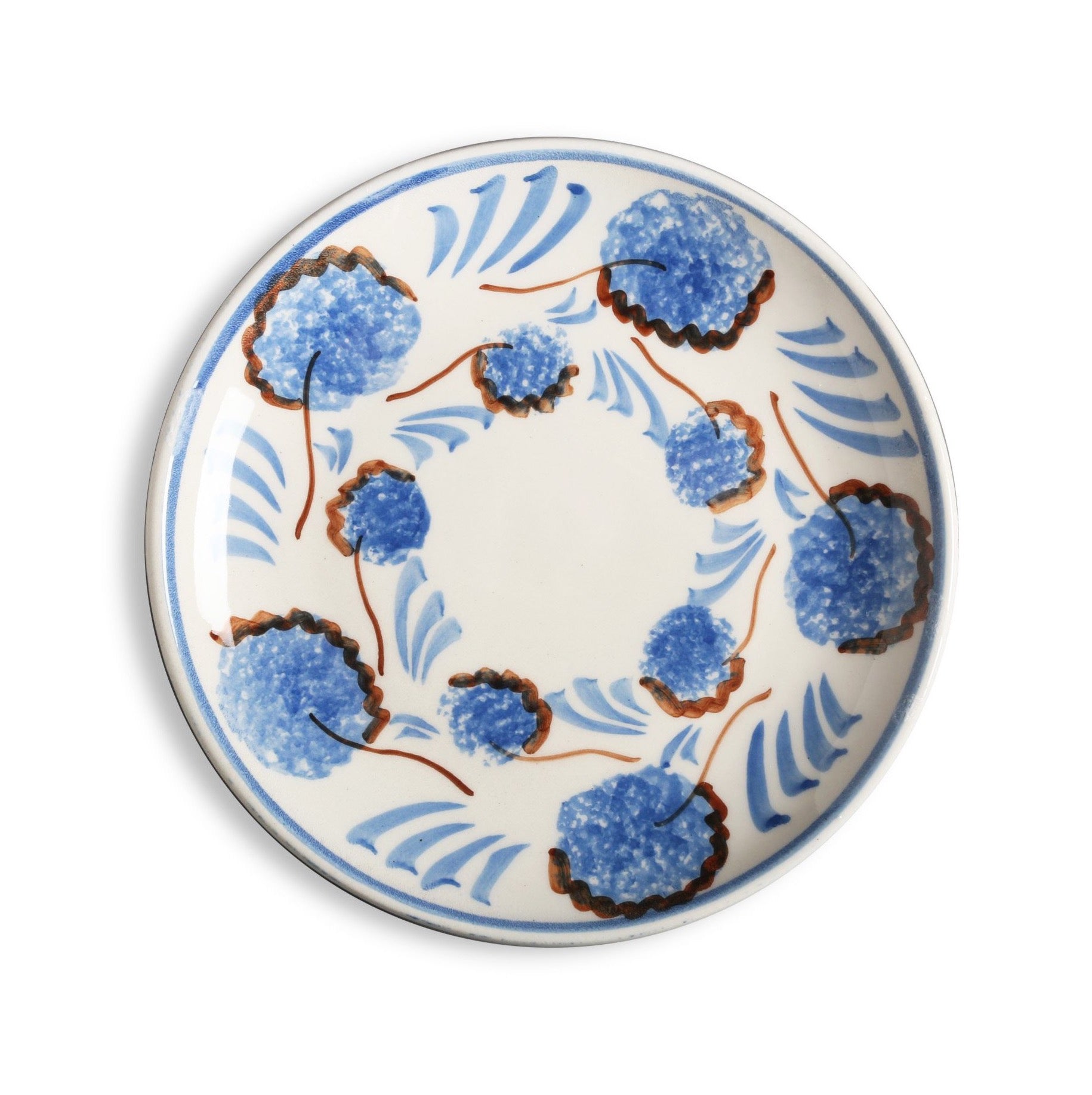 Blue Flower Dessert Plate | Over The Moon