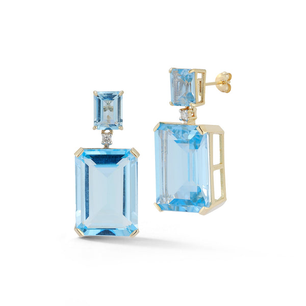 Oculus Fleur Post Earring in Topaz