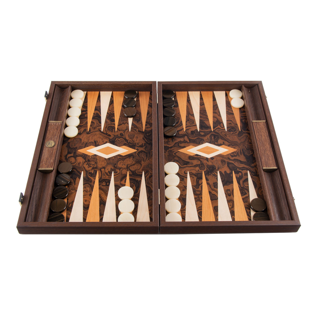 California Walnut Burl Backgammon
