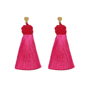 Perfect Blue Tassel Earrings by HART | Over The Moon