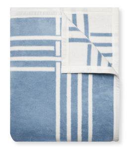 The Basketweave Blue Blanket