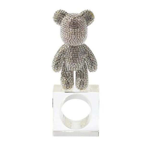BLING BEAR  NAPKIN RING | CLEAR CRYSTAL