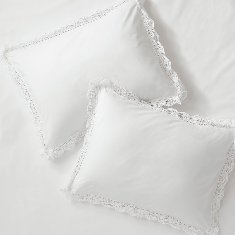 White pillowcases hotsell with lace trim