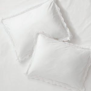 White Meena Percale - Pillowcases + Shams Bedding Portugal 