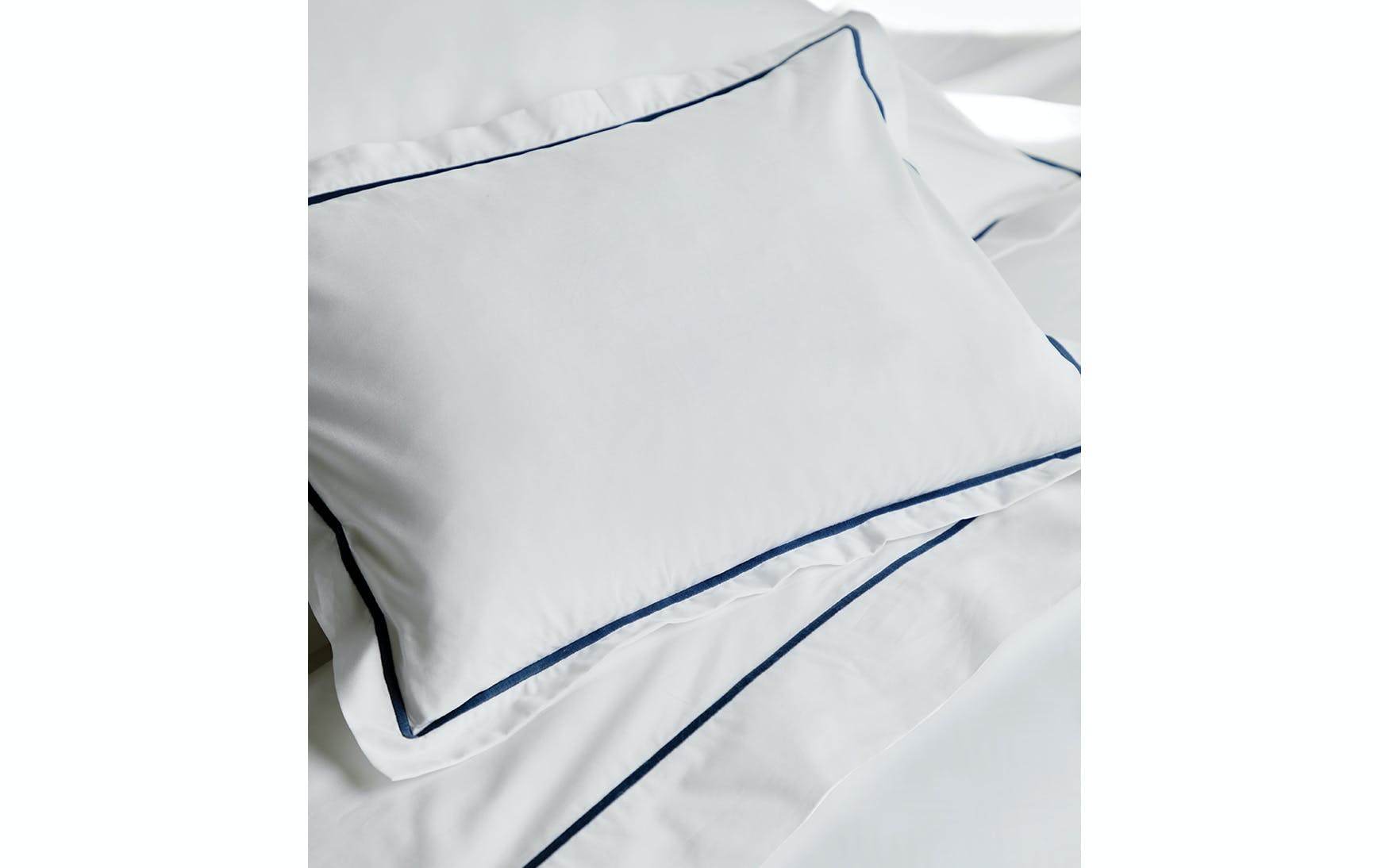 Bergamo - Bergamo Pillowcase Pair, King - Hazy Blue