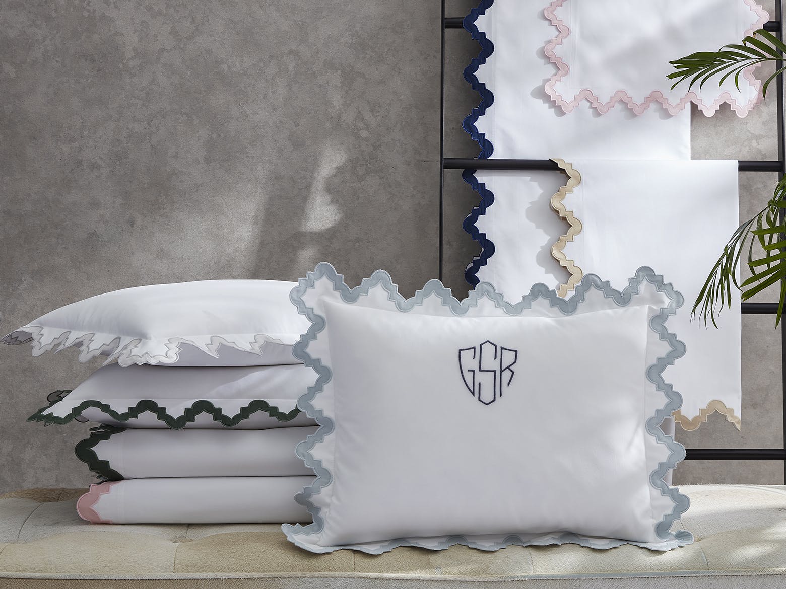 Aziza Duvet Cover, Sheet Set & Shams with Monogram