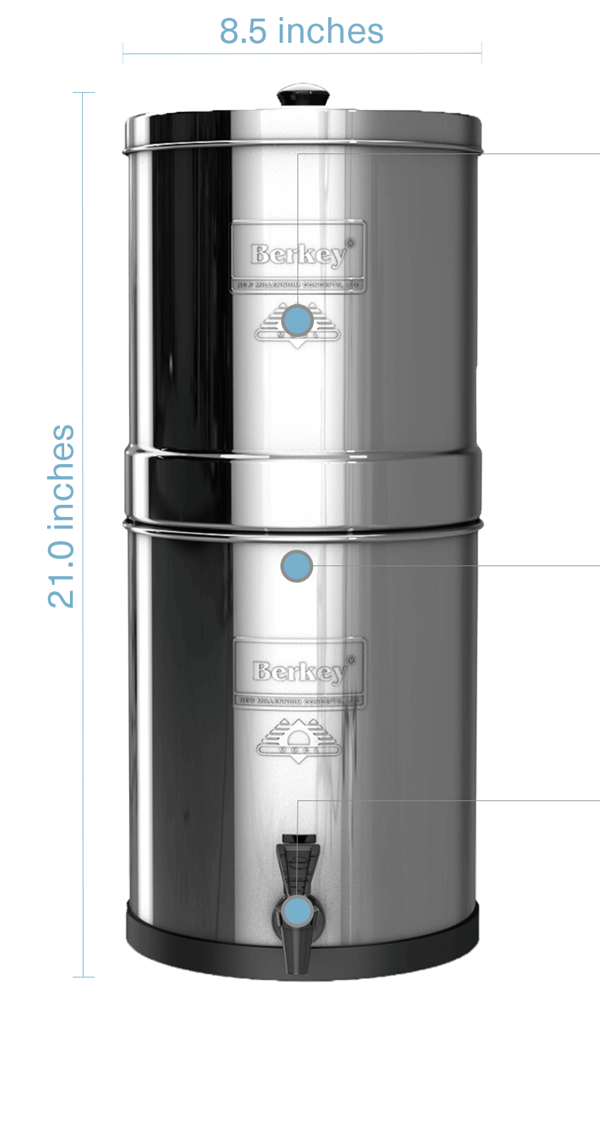 Big Berkey Water Filter with Spout and Stand