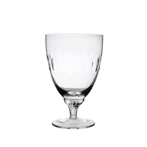 Crystal Bistro Glasses with Lens Design, Set of Six