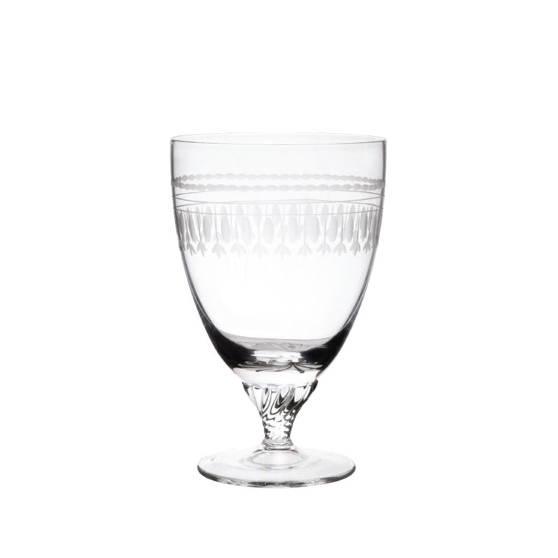 Crystal Bistro Glasses with Ovals Design, Set of Six