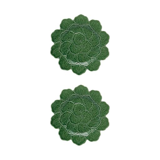 Geranium Charger Plate Green, Set of 2