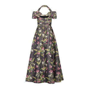 Zora Dress in Pink Lily Taffeta