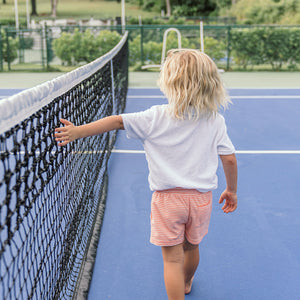 Boys Calypso Coral Stripe French Terry Short