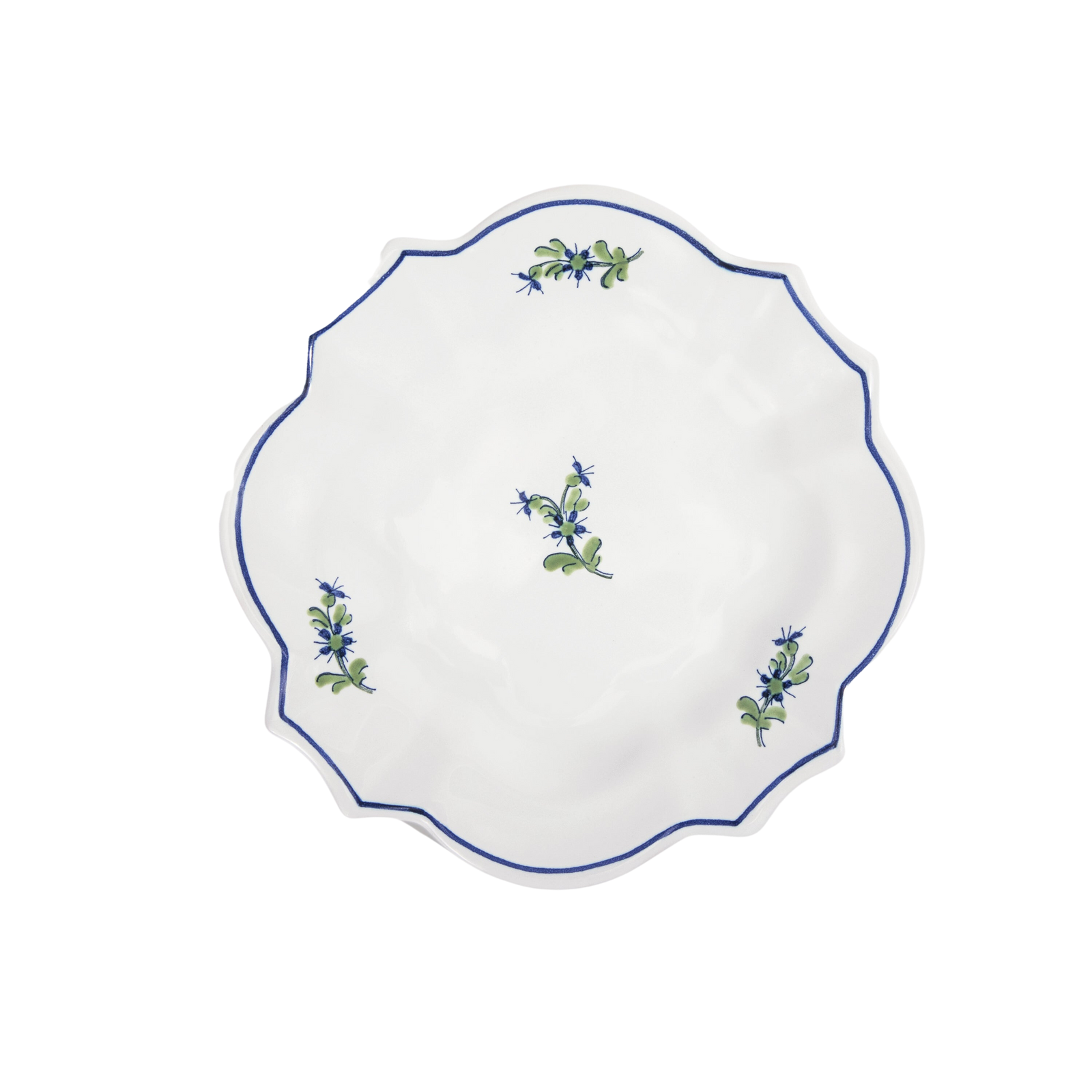 Les Bleuets Drageoir Petite Plate, Bleu Égyptien et Vert