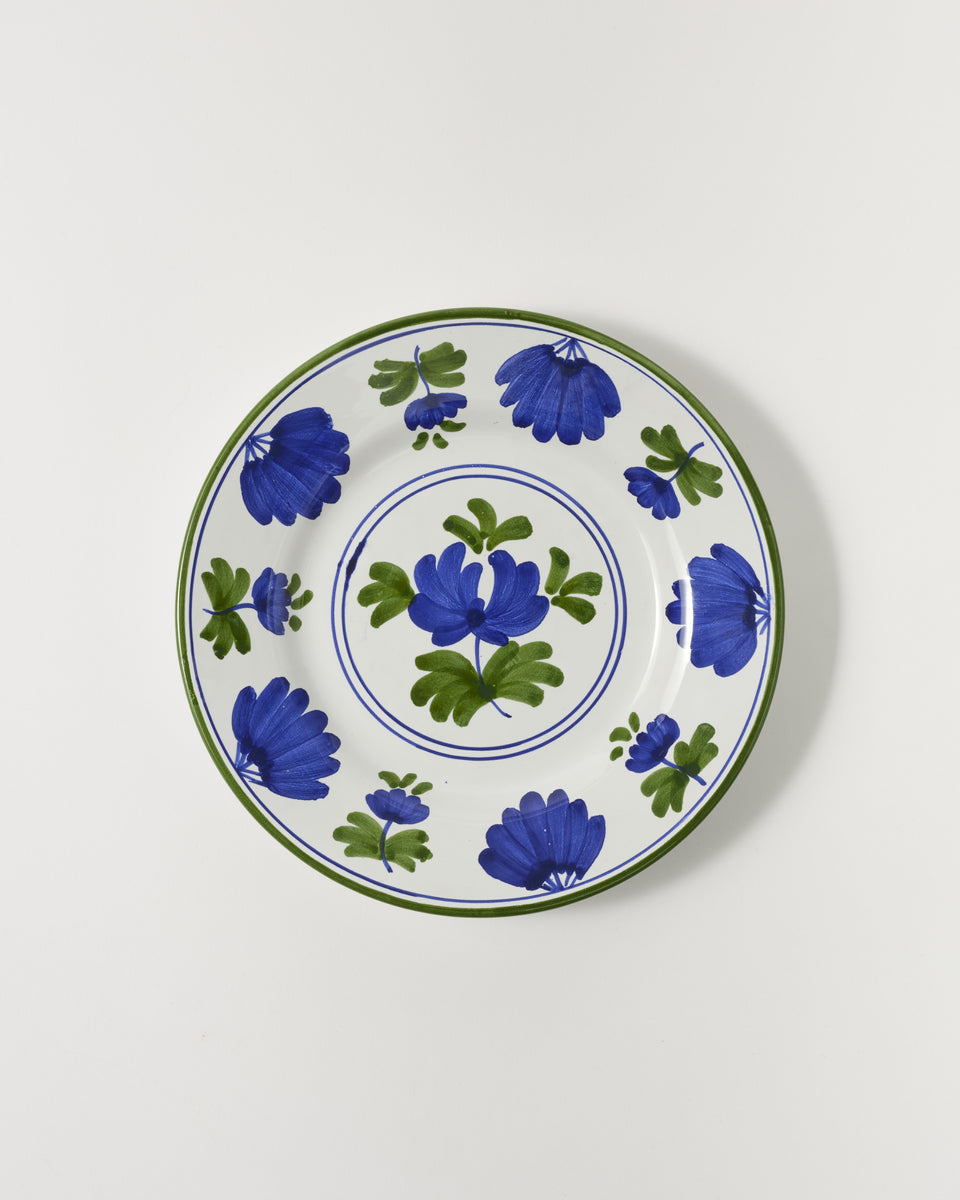 Blossom Dessert Plate Blue