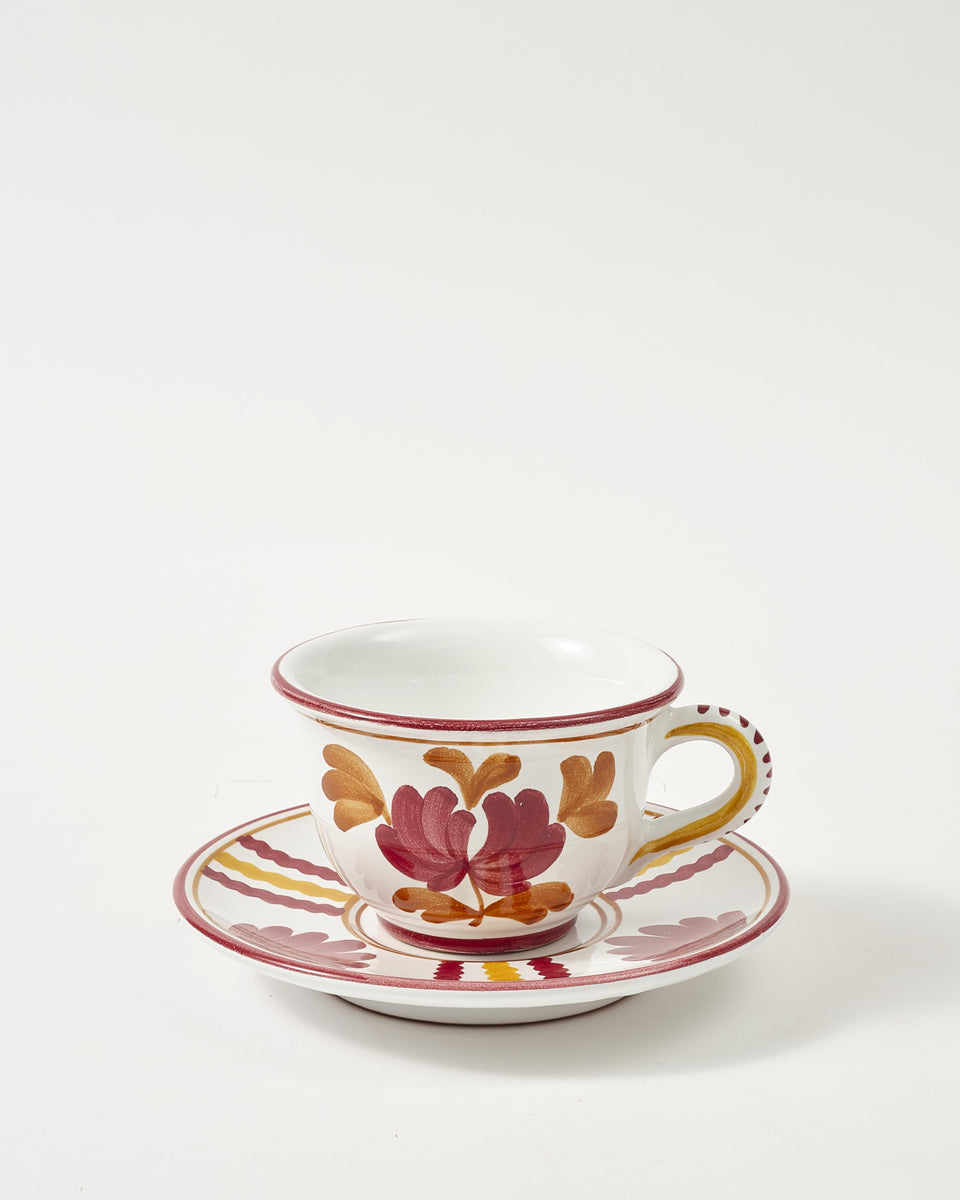 Blossom Teacup and Saucer, Yellow