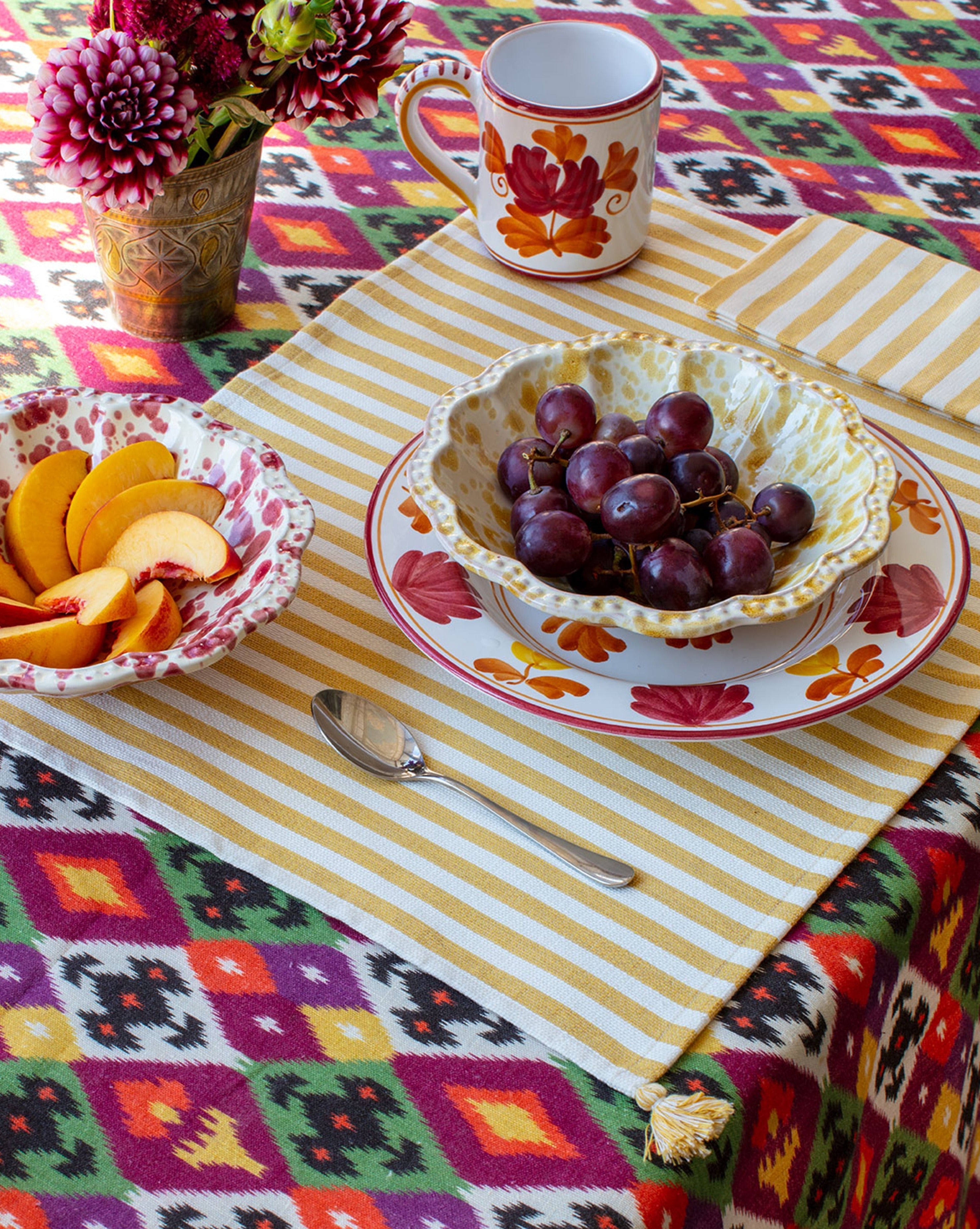 Vera Stripe Placemat in Yellow